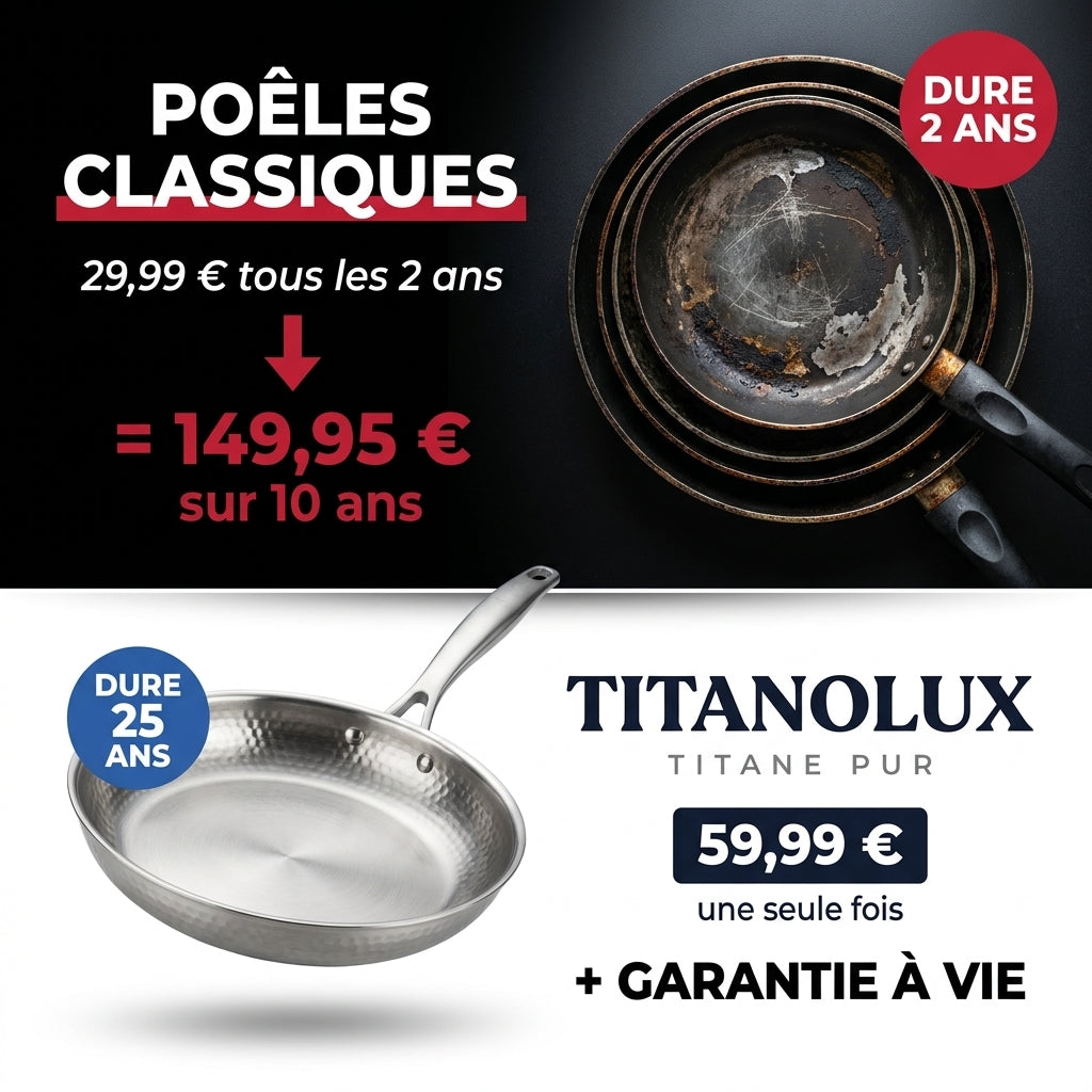 Poêle 100% Titane Pur — TITANOLUX®